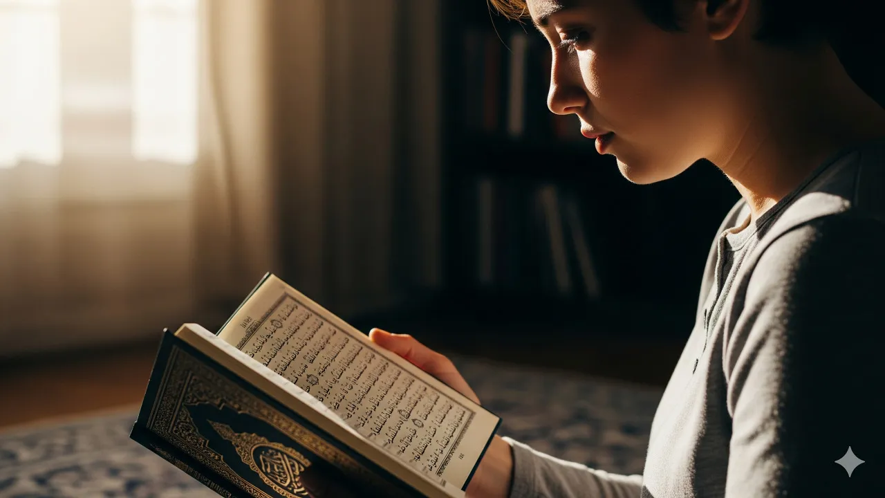 Manfaat Spiritual Mimpi Membaca Al-Qur'an (c) Ilustrasi AI