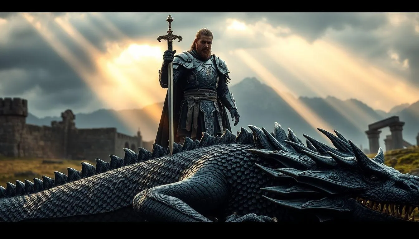 Pengertian dan Makna Dasar Arti Mimpi Membunuh Naga (c) Ilustrasi AI