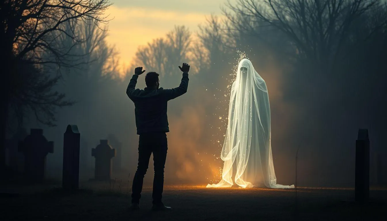 Pengertian dan Makna Dasar Mimpi Membunuh Pocong (c) Ilustrasi AI