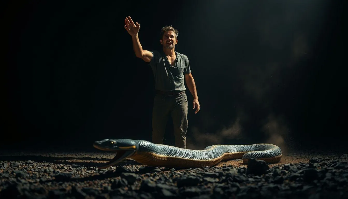 Pengertian dan Makna Dasar Mimpi Membunuh Ular Berbisa (c) Ilustrasi AI