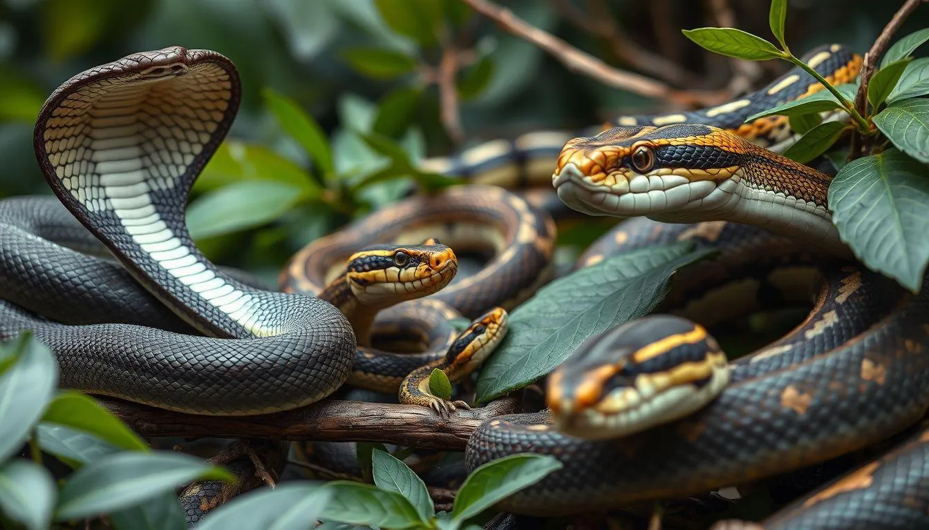 Variasi Makna Berdasarkan Jenis dan Karakteristik Ular (c) Ilustrasi AI