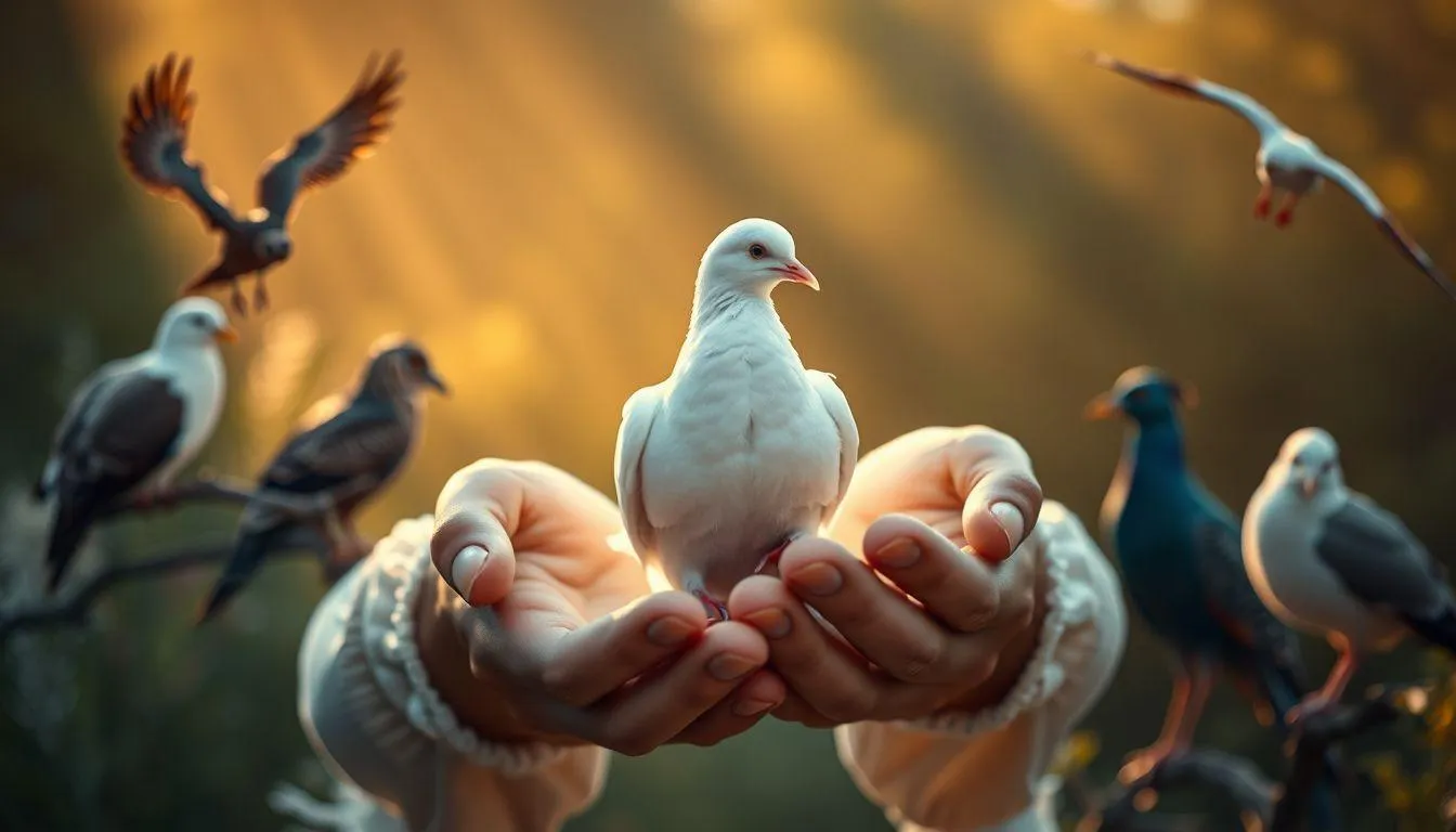 Interpretasi Berdasarkan Jenis Burung yang Dipegang (c) Ilustrasi AI