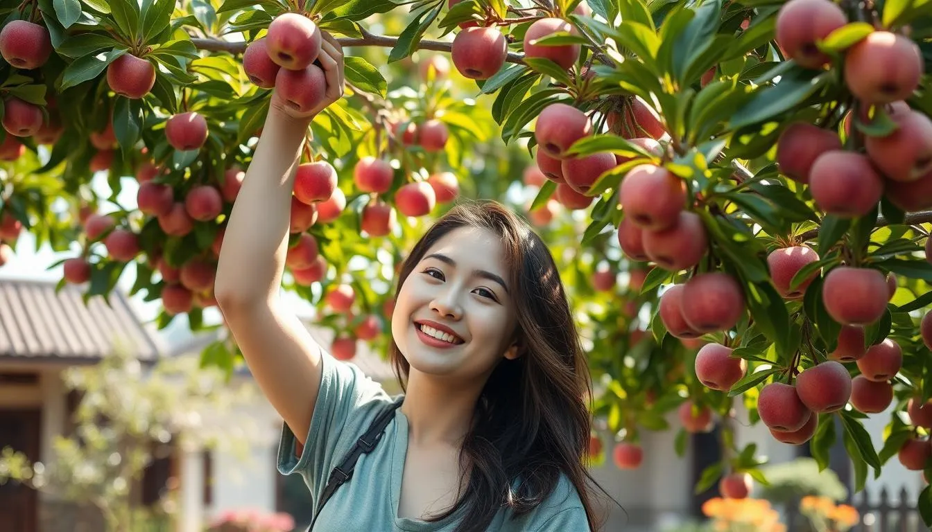 Pengertian Mimpi Memetik Buah Jambu Air (c) Ilustrasi AI