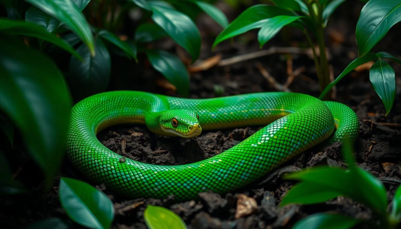 Simbolisme Ular Hijau dalam Berbagai Budaya (c) Ilustrasi AI