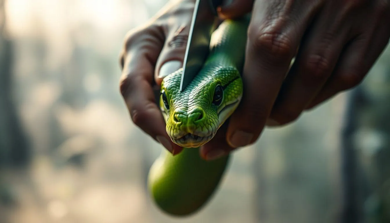 Makna Berdasarkan Cara Memotong Kepala Ular (c) Ilustrasi AI