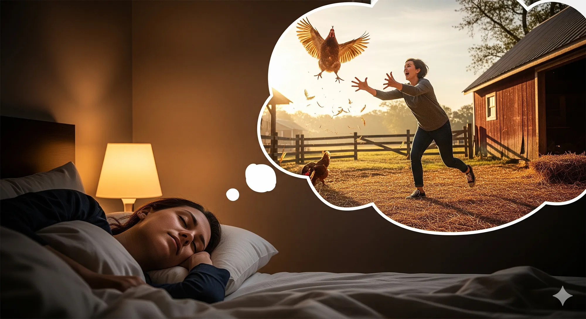 Faktor-faktor yang Mempengaruhi Mimpi Menangkap Ayam (c) Ilustrasi AI