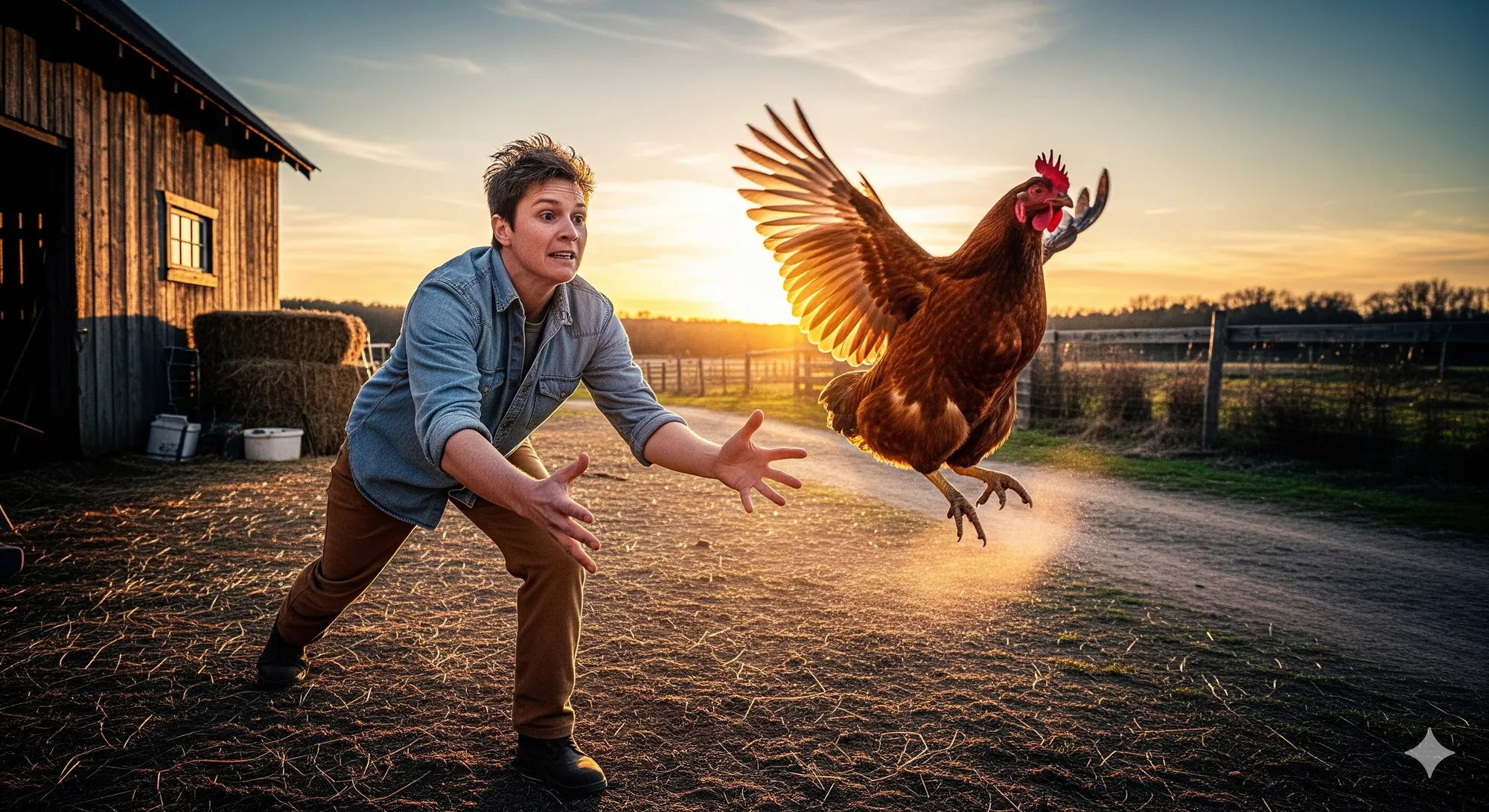 Cara Menyikapi Mimpi Menangkap Ayam (c) Ilustrasi AI