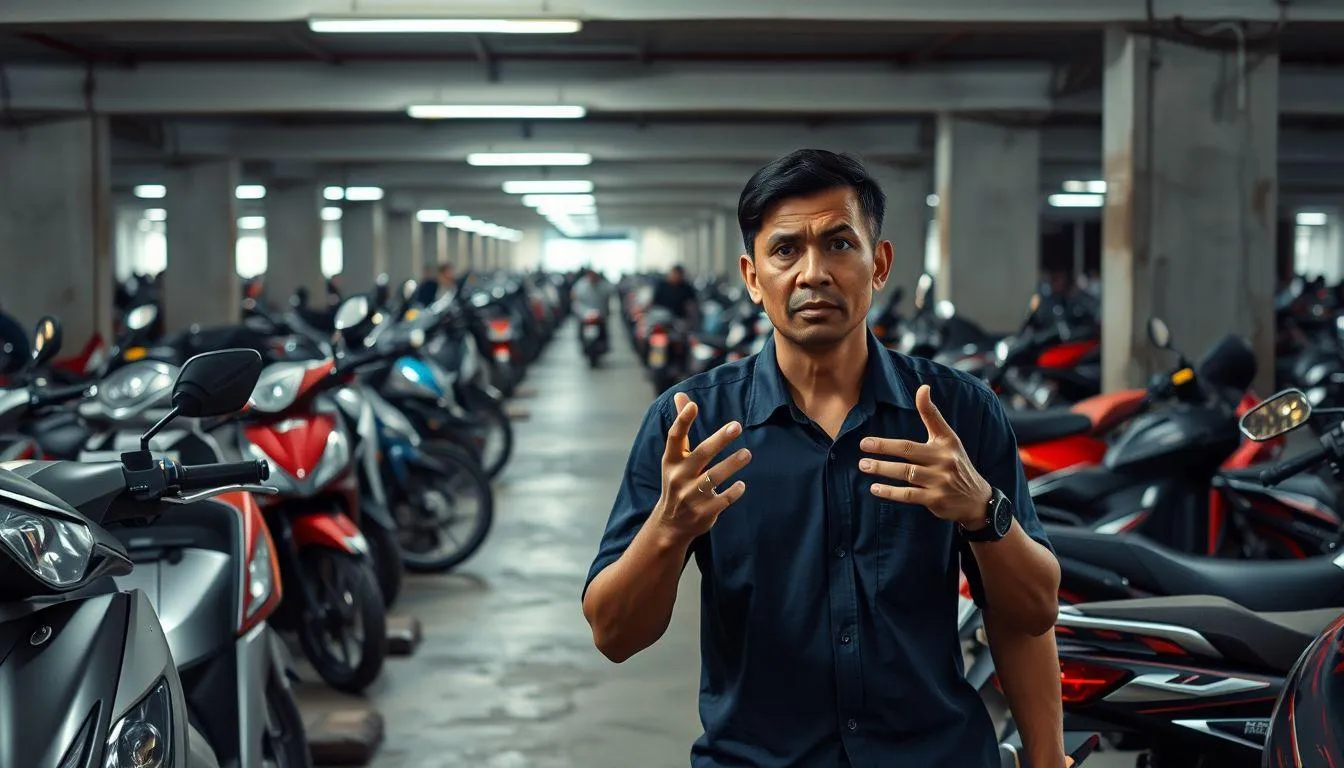 Tafsir Mimpi Mencari Motor di Parkiran Menurut Primbon Jawa (c) Ilustrasi AI