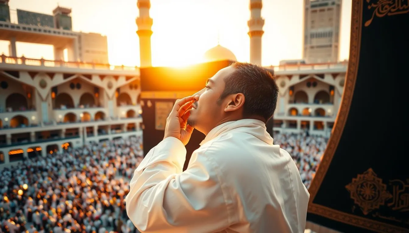 Tafsir Mimpi Mencium Ka'bah Sambil Menangis Menurut Islam (c) Ilustrasi AI