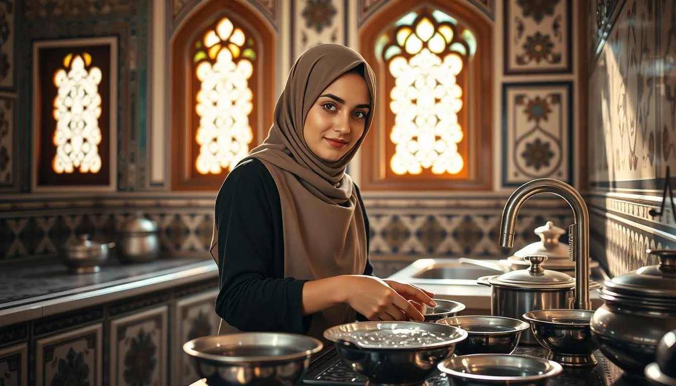 Tafsir Mimpi Mencuci Piring dalam Islam (c) Ilustrasi AI