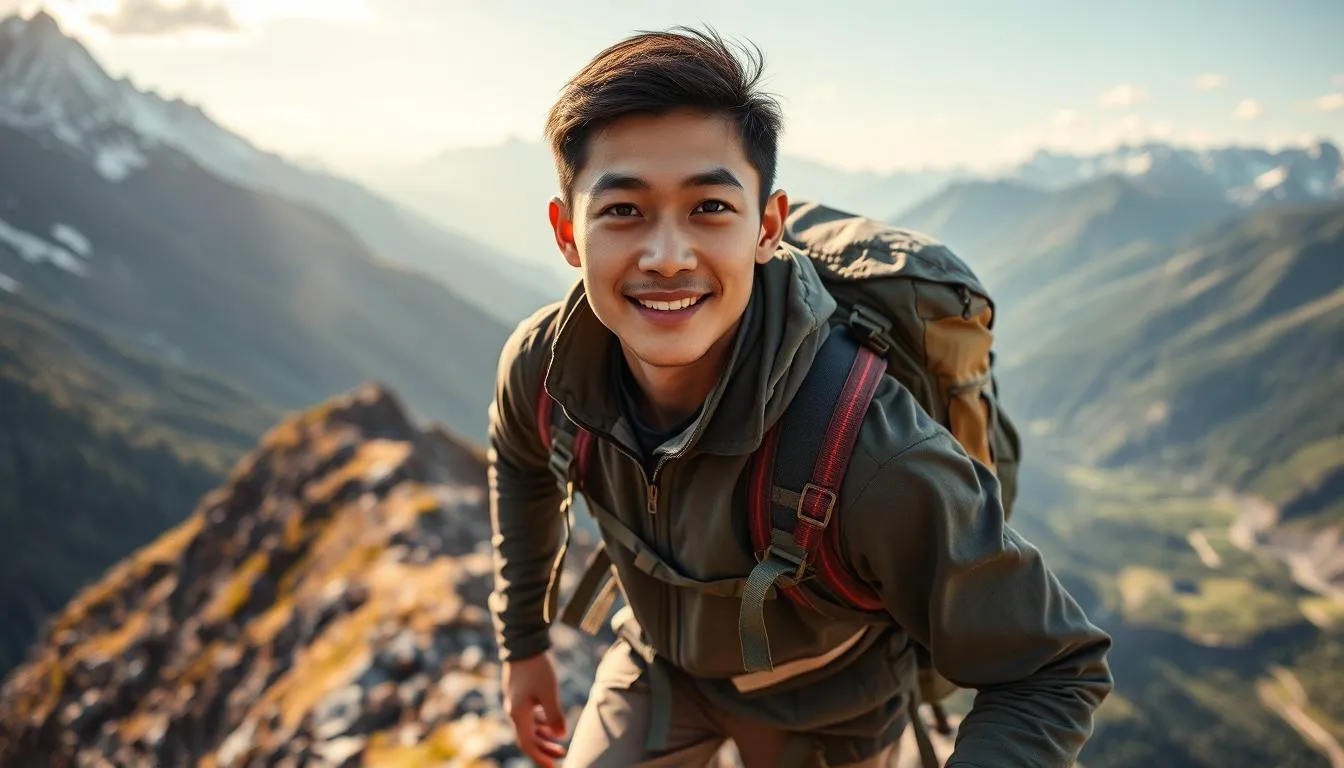 Makna Psikologis di Balik Mimpi Mendaki Gunung (c) Ilustrasi AI