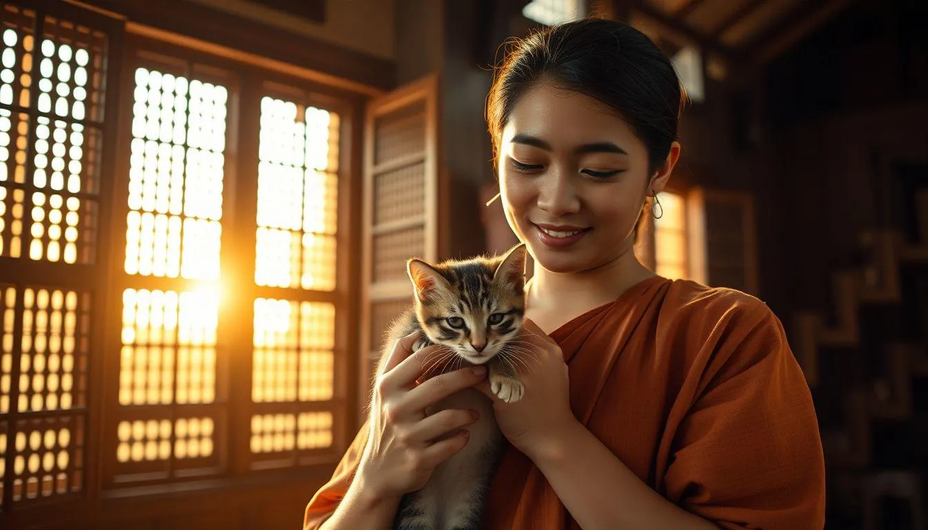 Makna Dasar Mimpi Menemukan dan Merawat Kucing (c) Ilustrasi AI