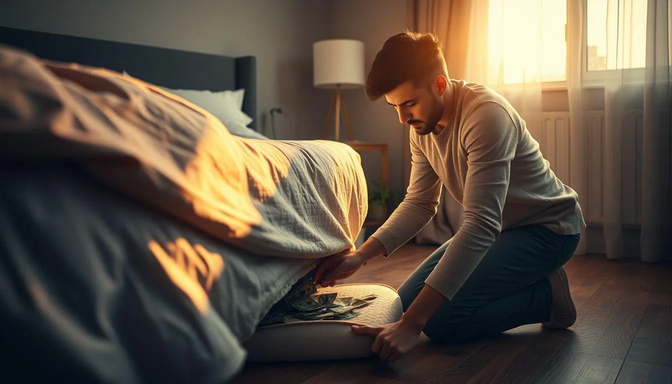 Pengertian dan Makna Dasar Mimpi Menemukan Uang di Bawah Kasur (c) Ilustrasi AI