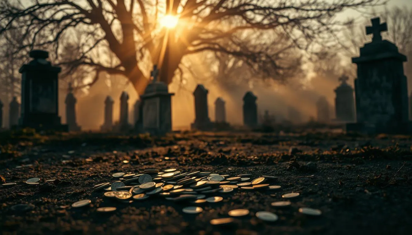Pengertian dan Makna Dasar Mimpi Menemukan Uang di Kuburan (c) Ilustrasi AI