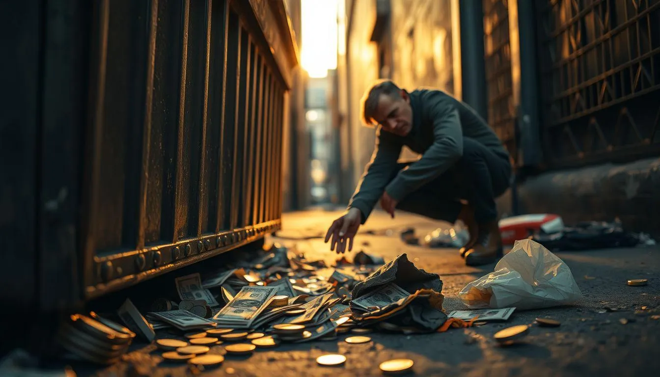 Pengertian dan Makna Dasar Mimpi Menemukan Uang di Tempat Sampah (c) Ilustrasi AI