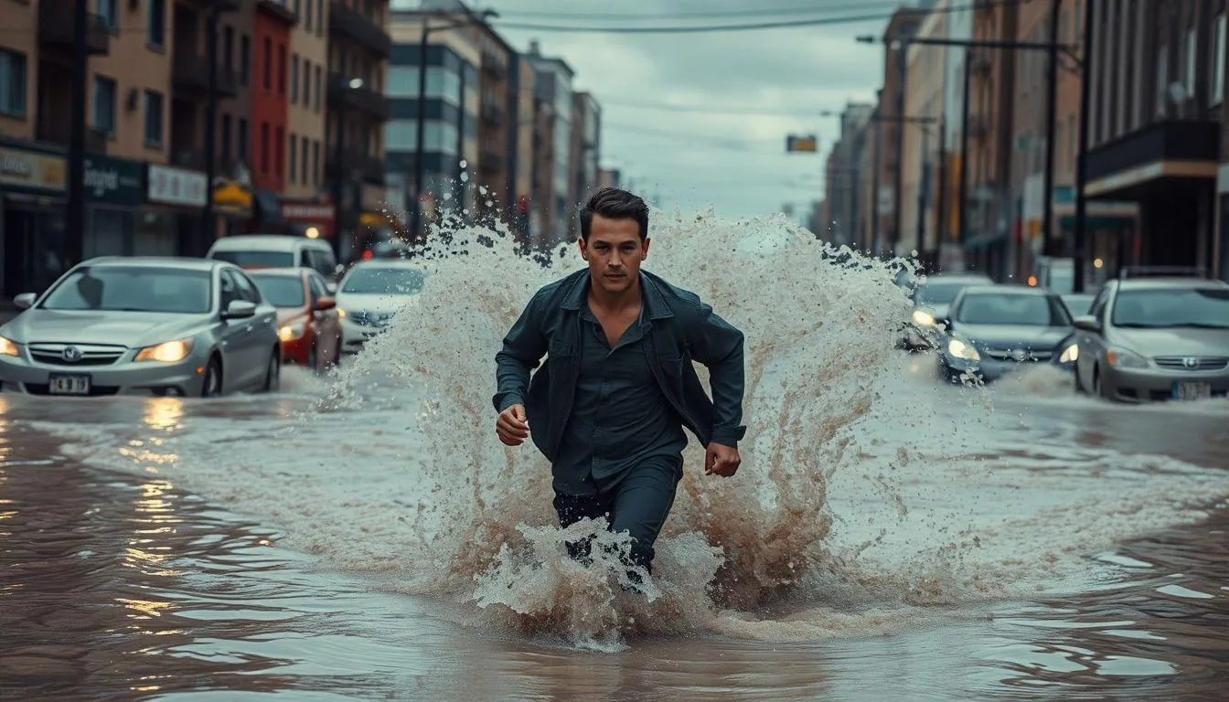 Pengertian dan Makna Dasar Mimpi Menghindari Banjir (c) Ilustrasi AI