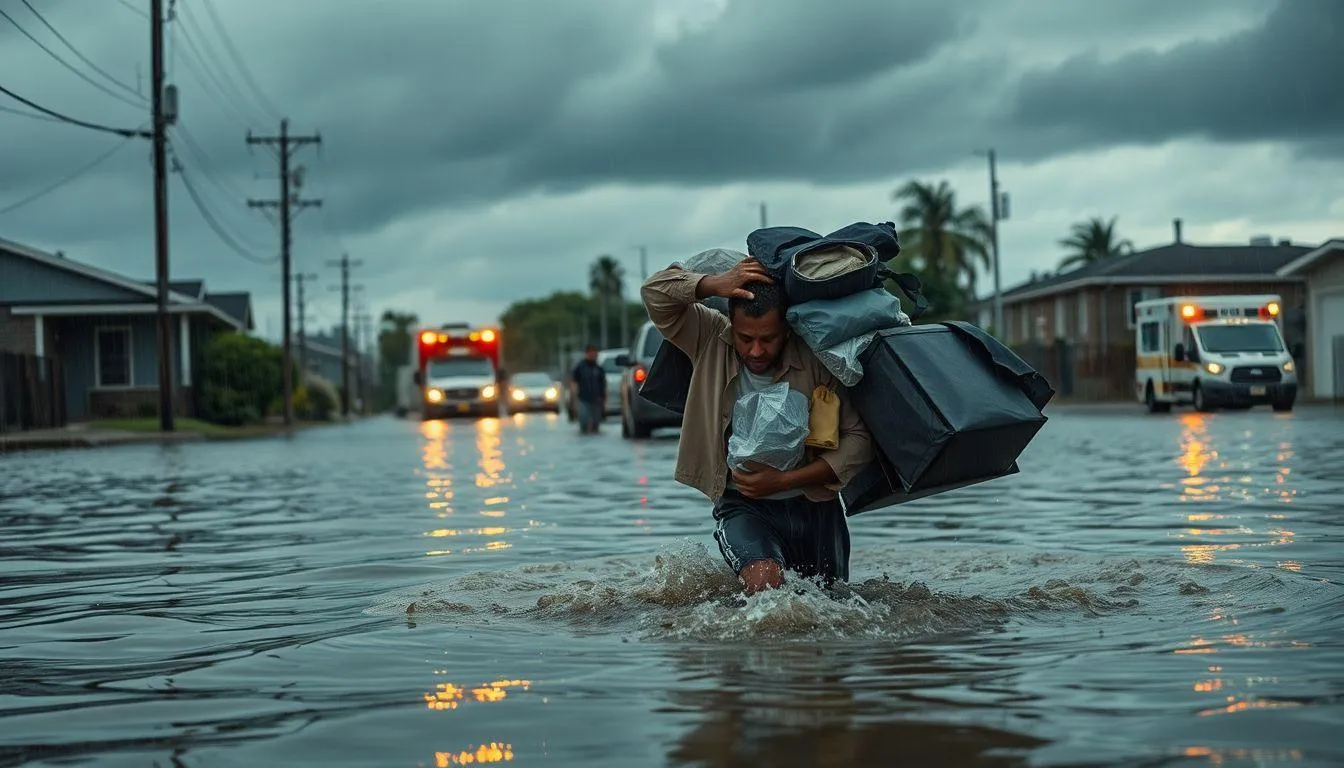 Pengertian dan Makna Dasar Mimpi Mengungsi Karena Banjir (c) Ilustrasi AI