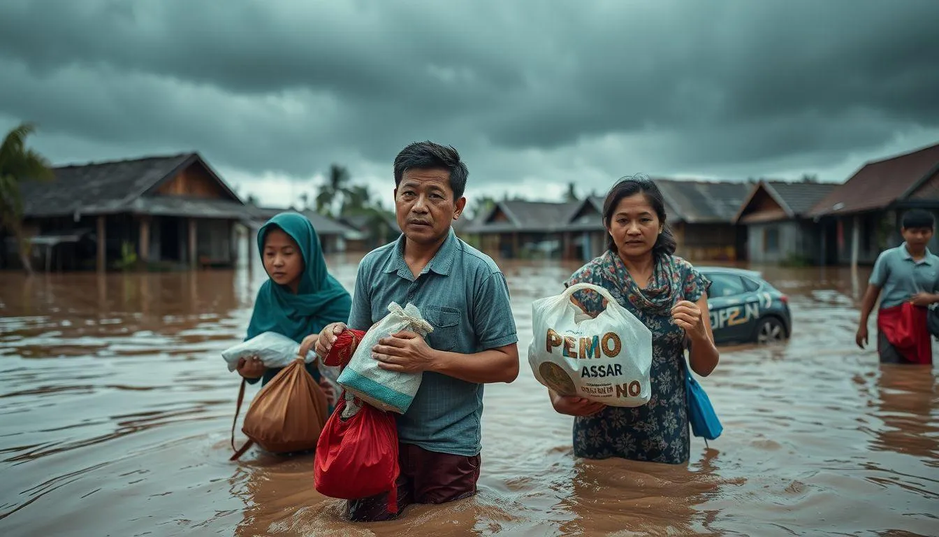 Tafsir Mimpi Mengungsi Karena Banjir dalam Berbagai Konteks (c) Ilustrasi AI