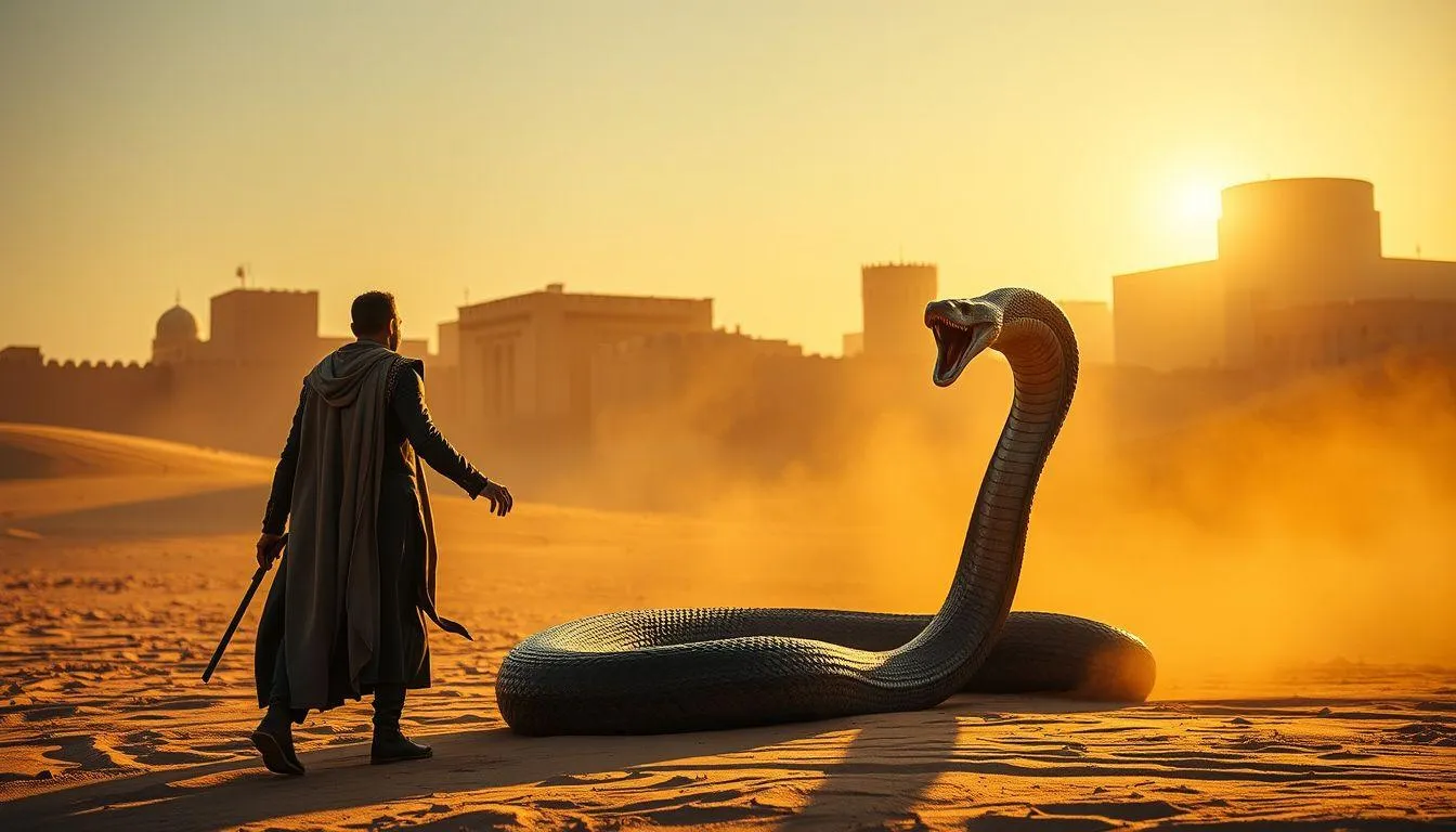 Makna Mimpi Mengusir Ular Besar Menurut Islam (c) Ilustrasi AI