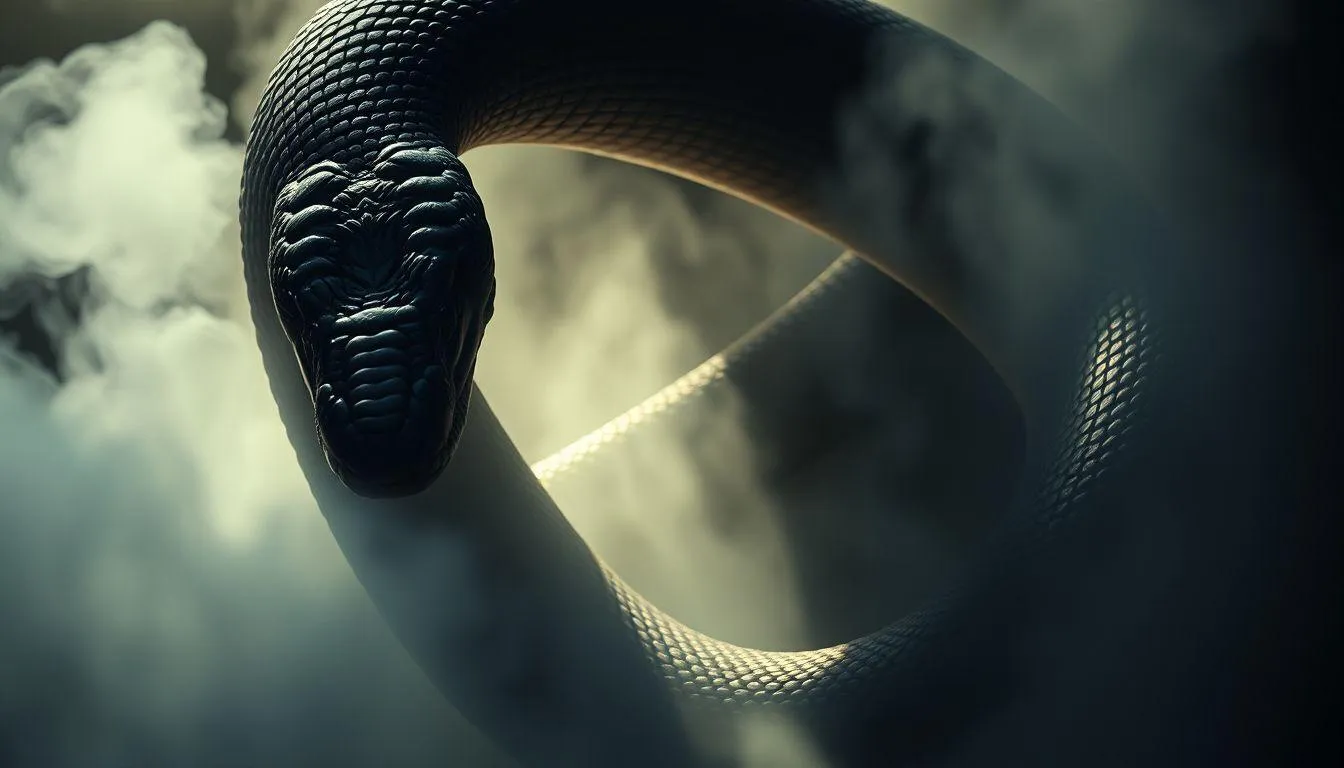 Perbedaan Makna Berdasarkan Karakteristik Ular (c) Ilustrasi AI