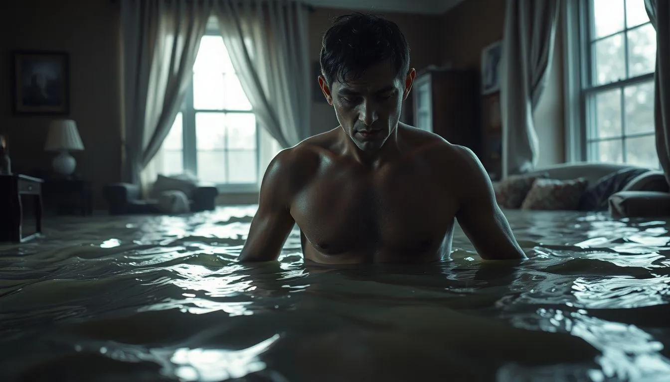 Pengertian dan Makna Dasar Mimpi Menjadi Korban Bencana Banjir (c) Ilustrasi AI