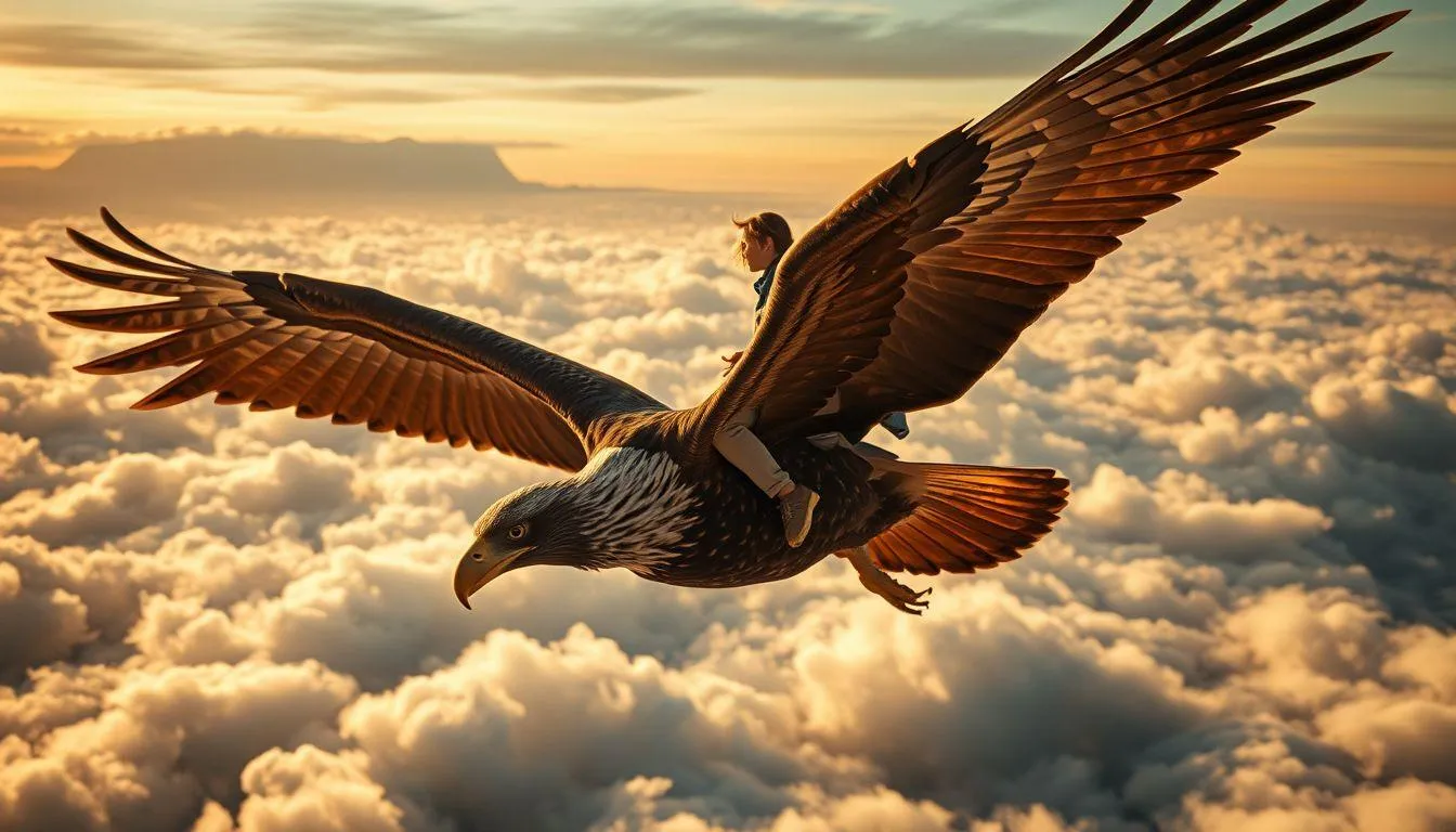 Makna Umum Mimpi Naik Burung Besar (c) Ilustrasi AI