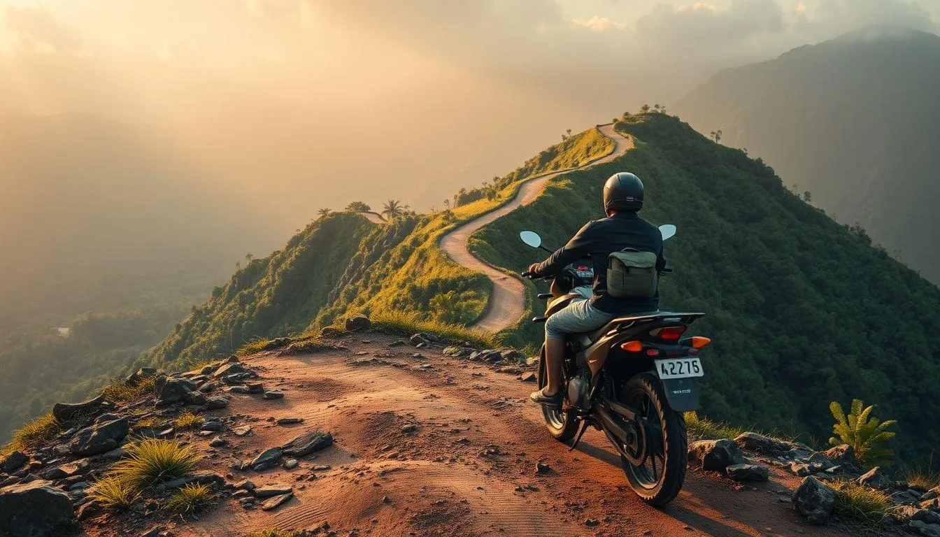 Tafsir Mimpi Naik Gunung Pakai Motor Menurut Primbon Jawa (c) Ilustrasi AI