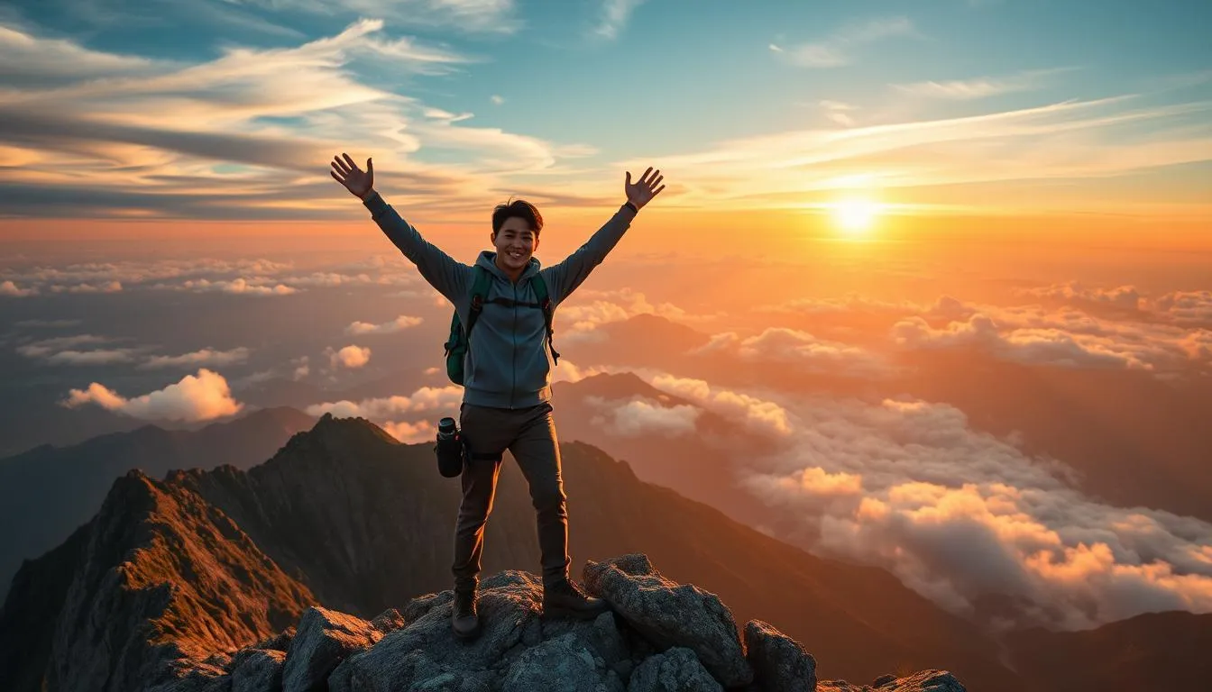 Jenis-Jenis Mimpi Naik ke Tempat Tinggi (c) Ilustrasi AI