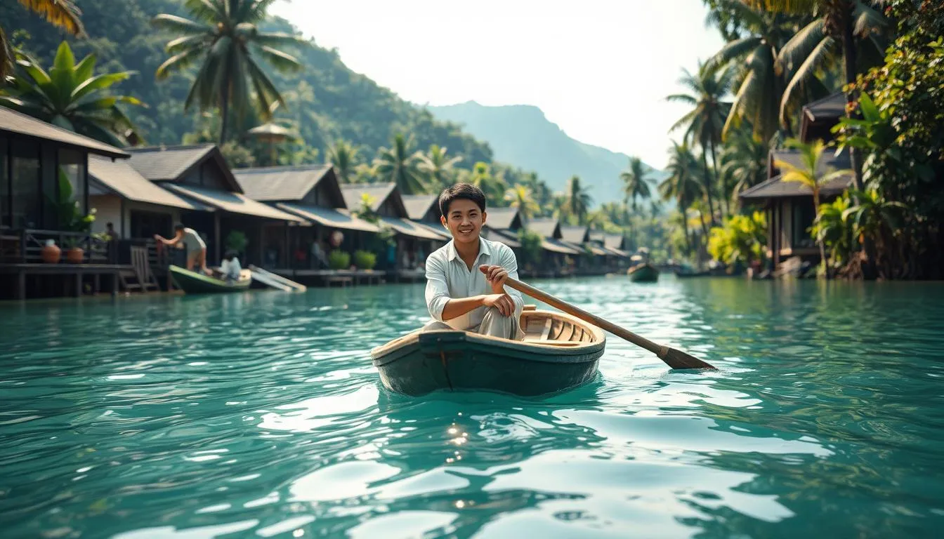 Tafsir Mimpi Naik Perahu Kecil di Sungai Menurut Tradisi dan Budaya (c) Ilustrasi AI