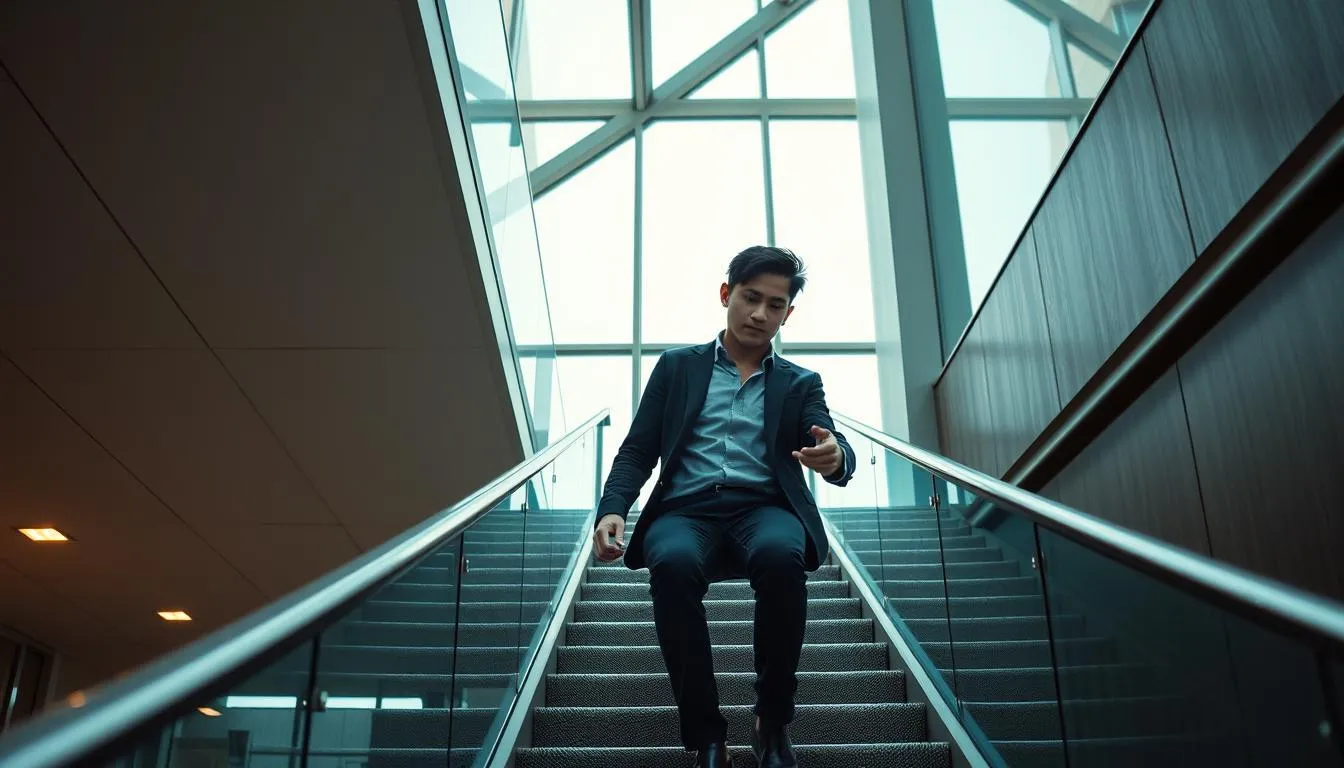 Cara Menyikapi Mimpi Naik Tangga Tapi Susah (c) Ilustrasi AI