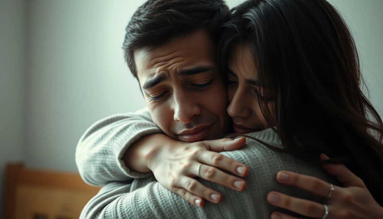 Pengertian dan Karakteristik Mimpi Orang Menangis di Pelukan Kita (c) Ilustrasi AI