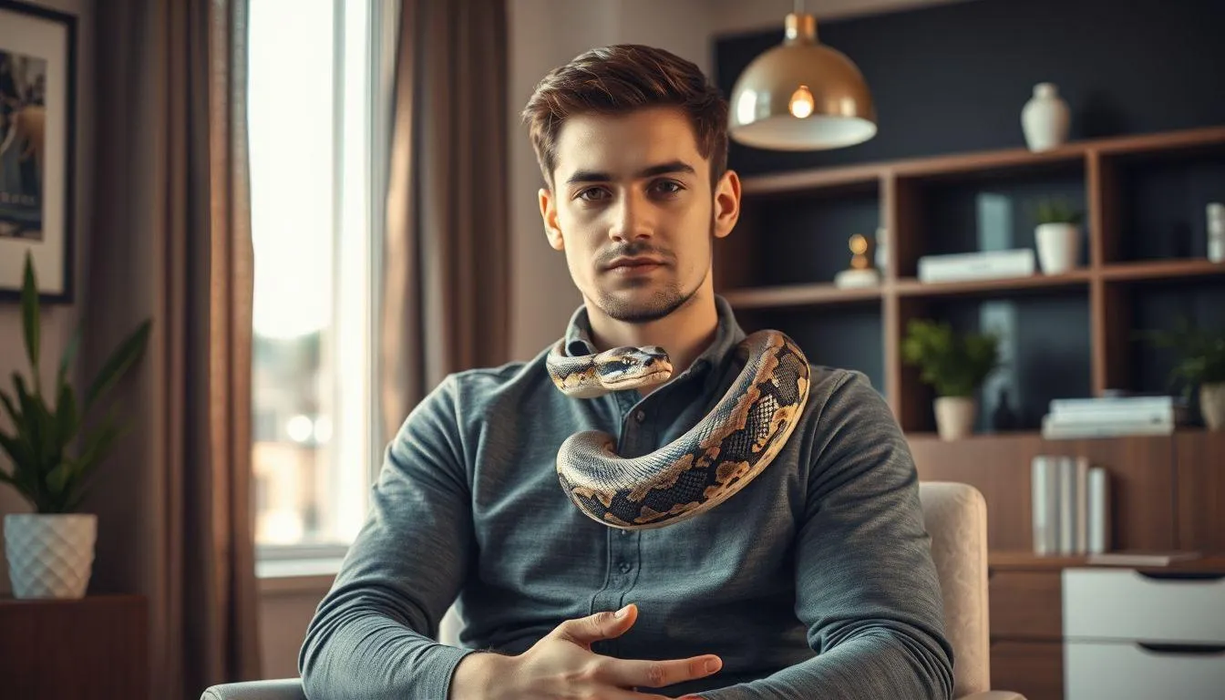 Interpretasi Psikologis Mimpi Memelihara Ular Besar (c) Ilustrasi AI