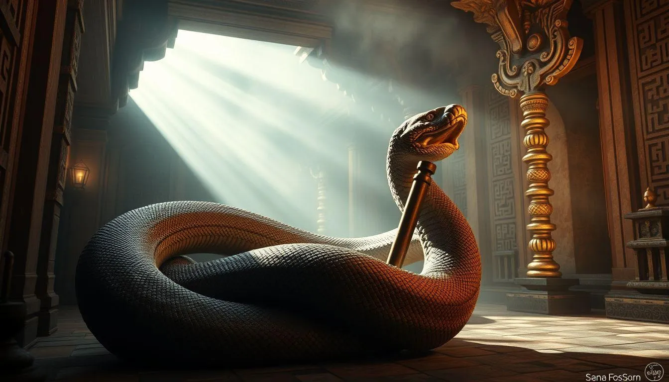 Simbolisme Ular Besar dalam Berbagai Budaya (c) Ilustrasi AI