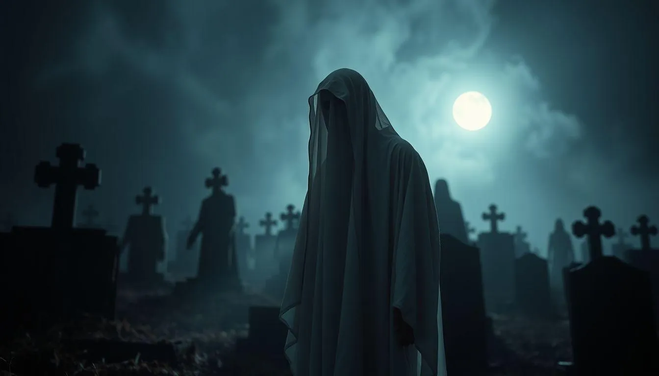 Perbedaan Pocong Putih dengan Pocong Warna Lain (c) Ilustrasi AI