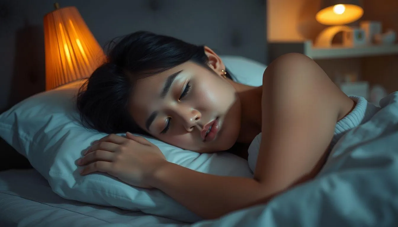 Seorang wanita tidur  (c) Ilustrasi AI