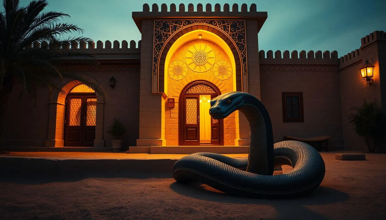 Tafsir Mimpi Rumah Dililit Ular Besar Menurut Islam (c) Ilustrasi AI