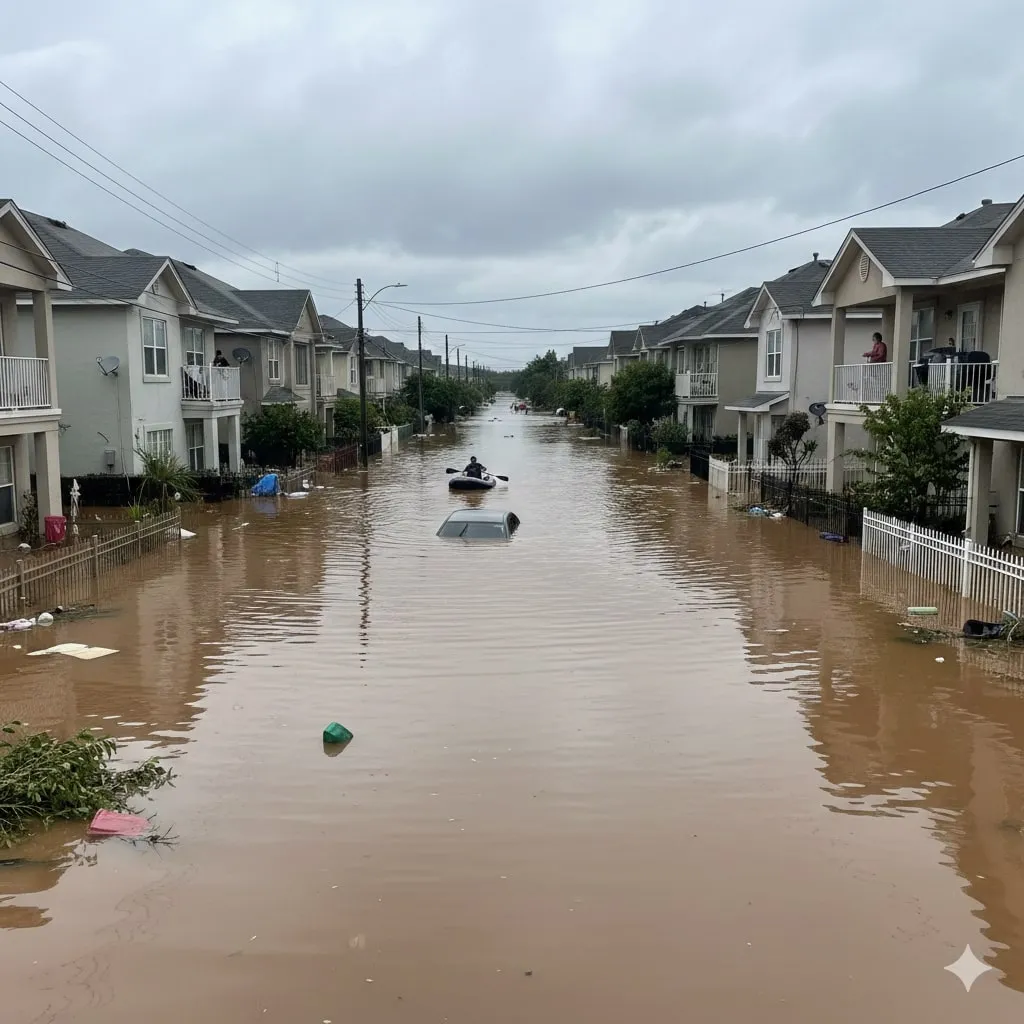 Tafsir Mimpi Rumah Tenggelam Banjir Menurut Islam (c) Ilustrasi AI