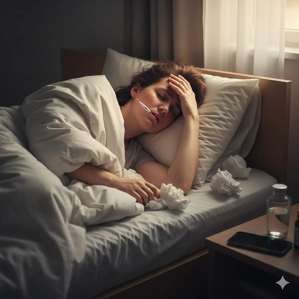 Interpretasi Psikologis Arti Mimpi Sakit Demam (c) Ilustrasi AI