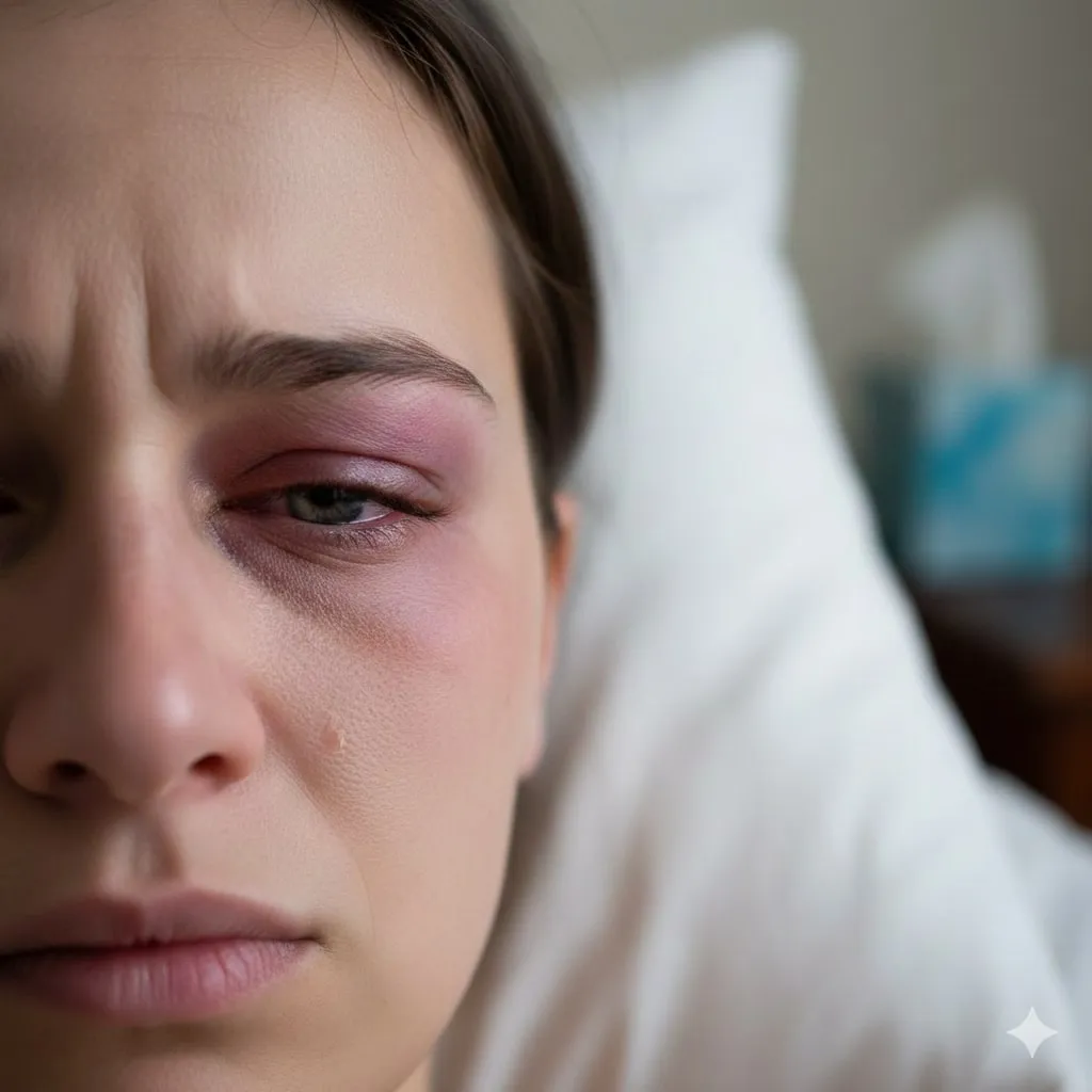 Tafsir Mimpi Sakit Mata Bengkak Menurut Islam (c) Ilustrasi AI