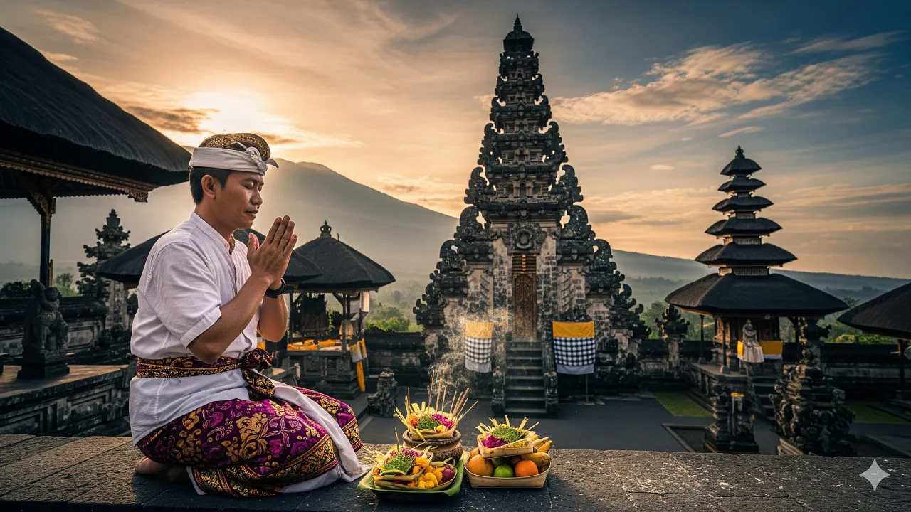Tafsir Mimpi Sembahyang di Pura Menurut Tradisi Hindu Bali (c) Ilustrasi AI