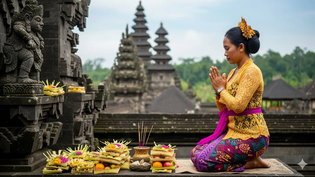 Faktor-faktor yang Mempengaruhi Mimpi Sembahyang di Pura (c) Ilustrasi AI