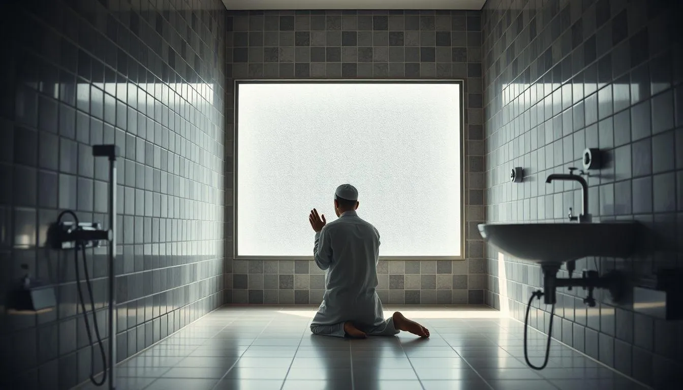 Pengertian dan Makna Dasar Arti Mimpi Sholat di Kamar Mandi (c) Ilustrasi AI