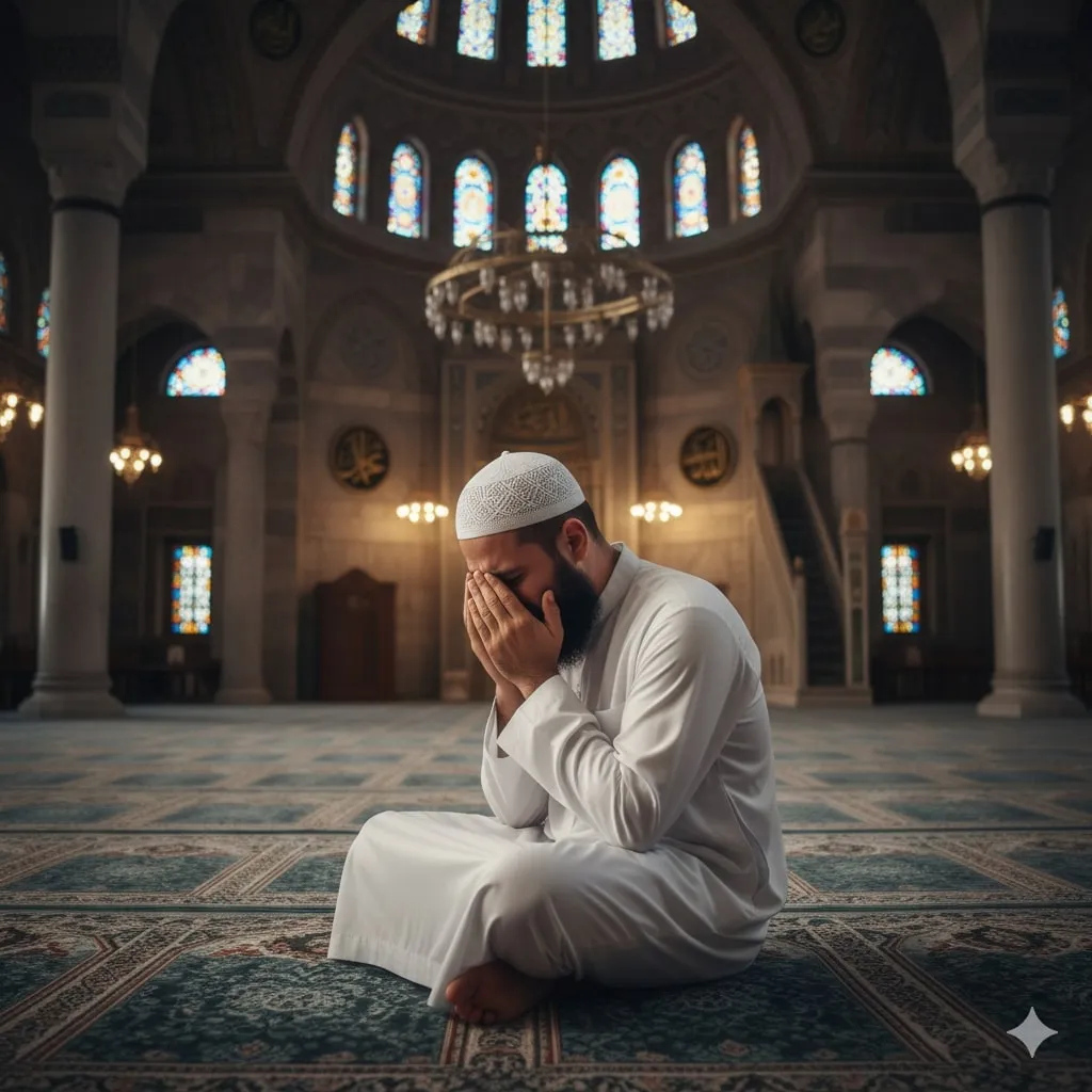 Jenis-Jenis Mimpi Sholat Sambil Menangis dan Maknanya (c) Ilustrasi AI
