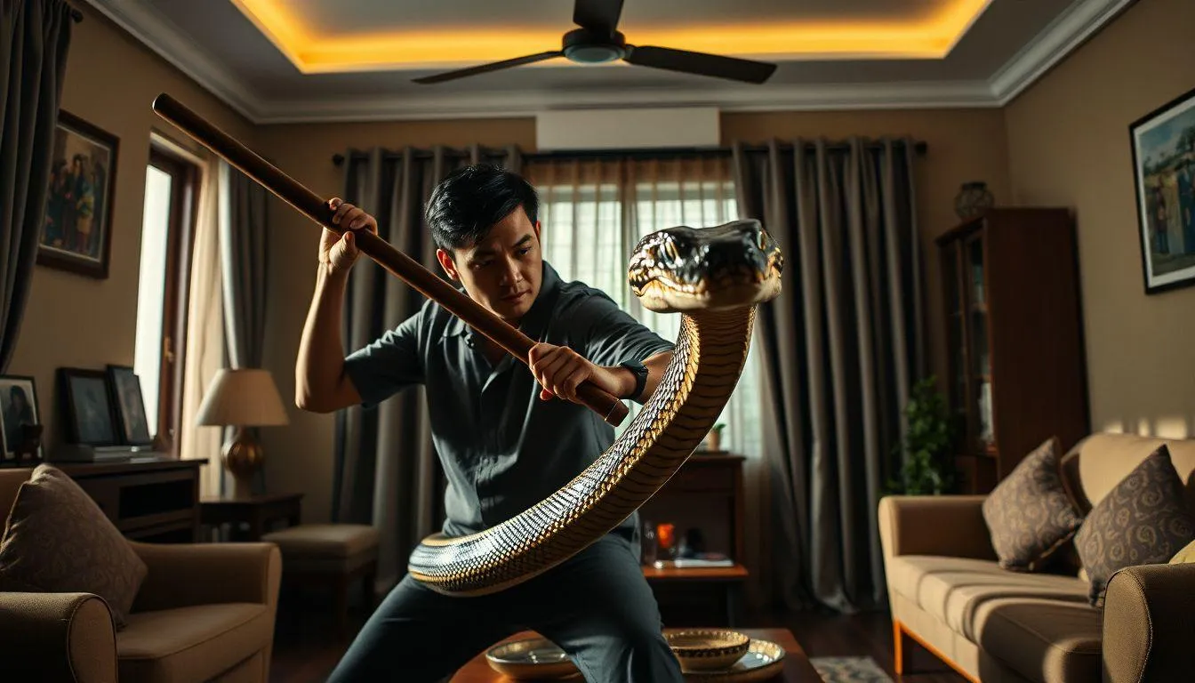 Makna Umum Mimpi Suami Membunuh Ular (c) Ilustrasi AI