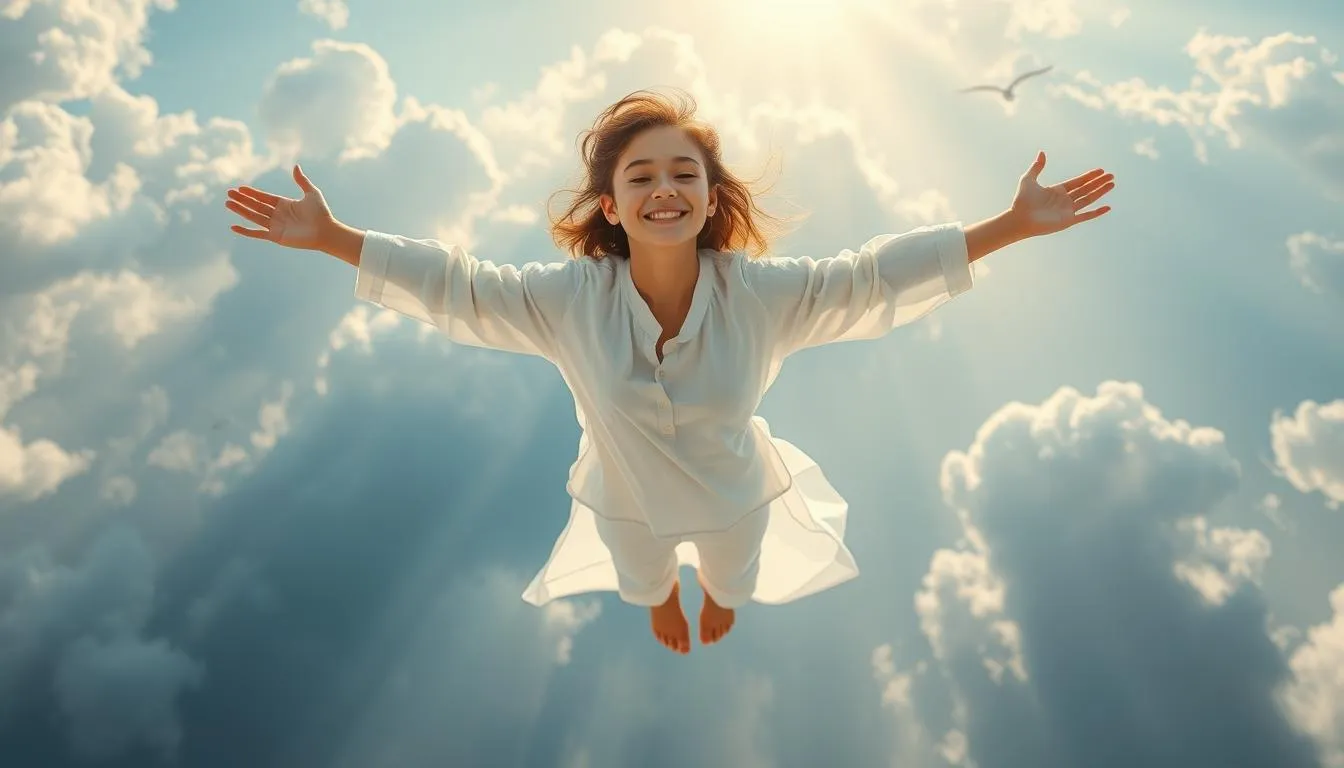 Definisi Mimpi Terbang ke Langit (c) Ilustrasi AI