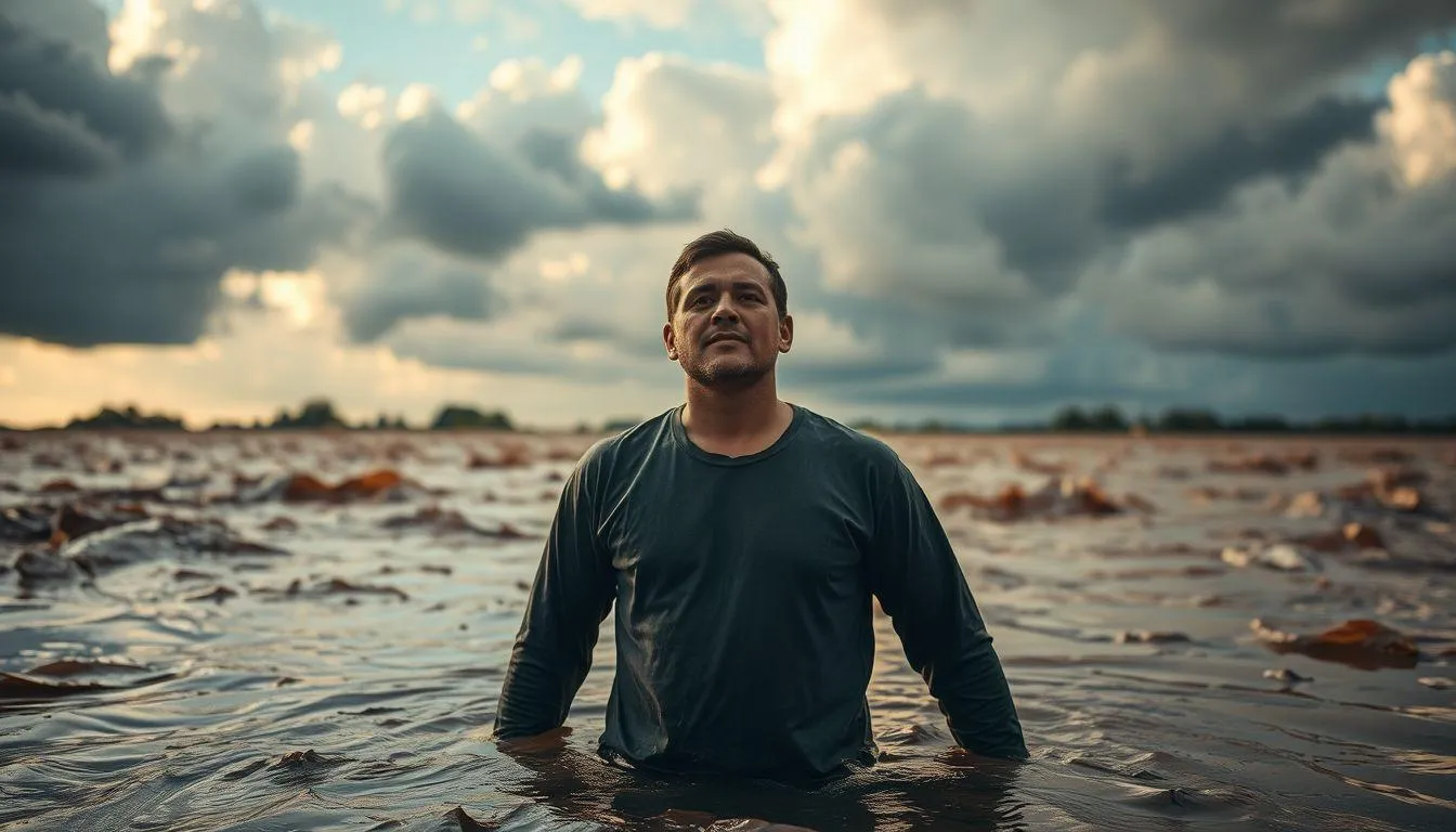 Tafsir Mimpi Terbawa Arus Banjir Tapi Selamat Menurut Psikologi (c) Ilustrasi AI