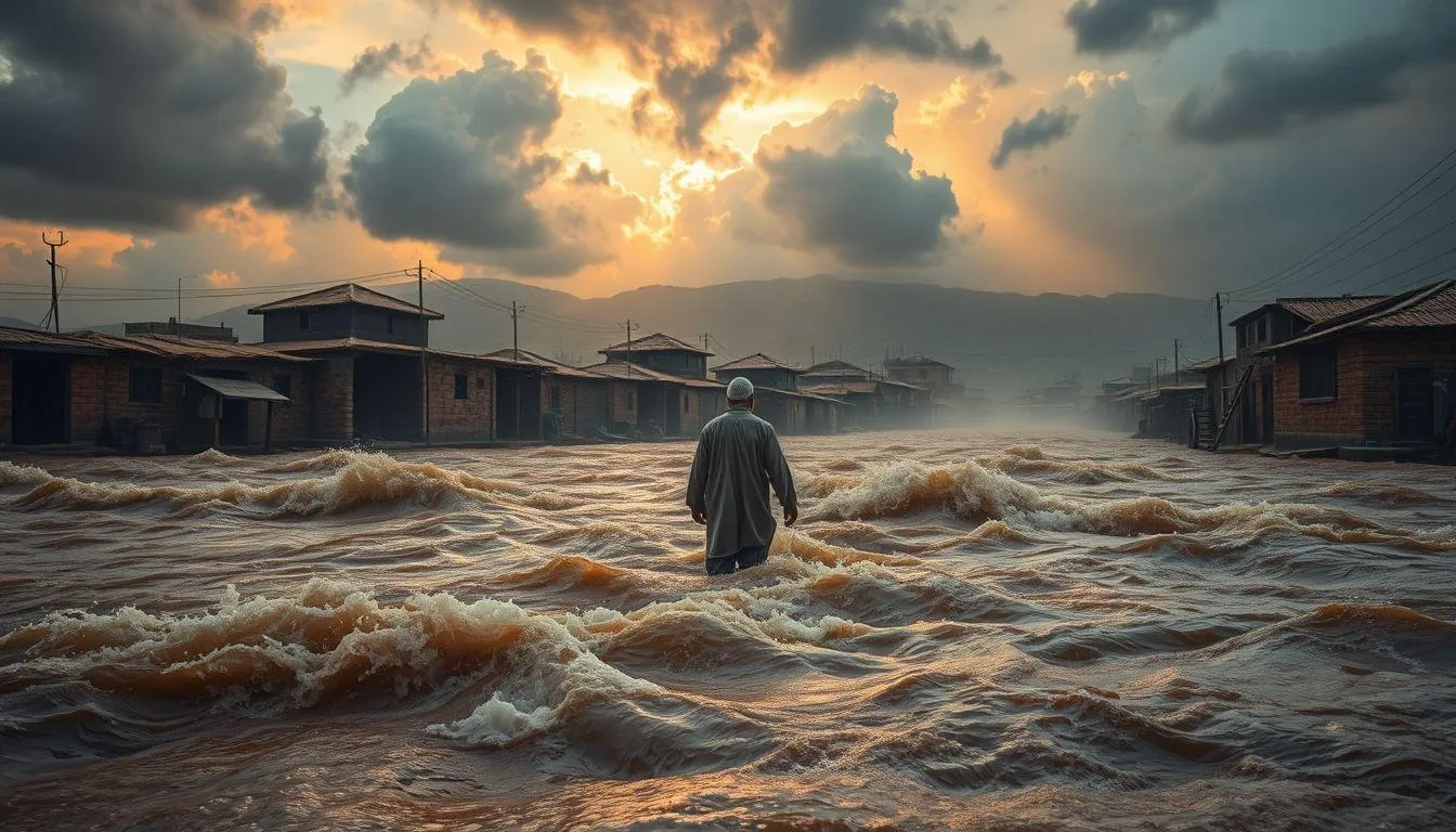 Tafsir Mimpi Terkena Banjir dalam Perspektif Islam (c) Ilustrasi AI