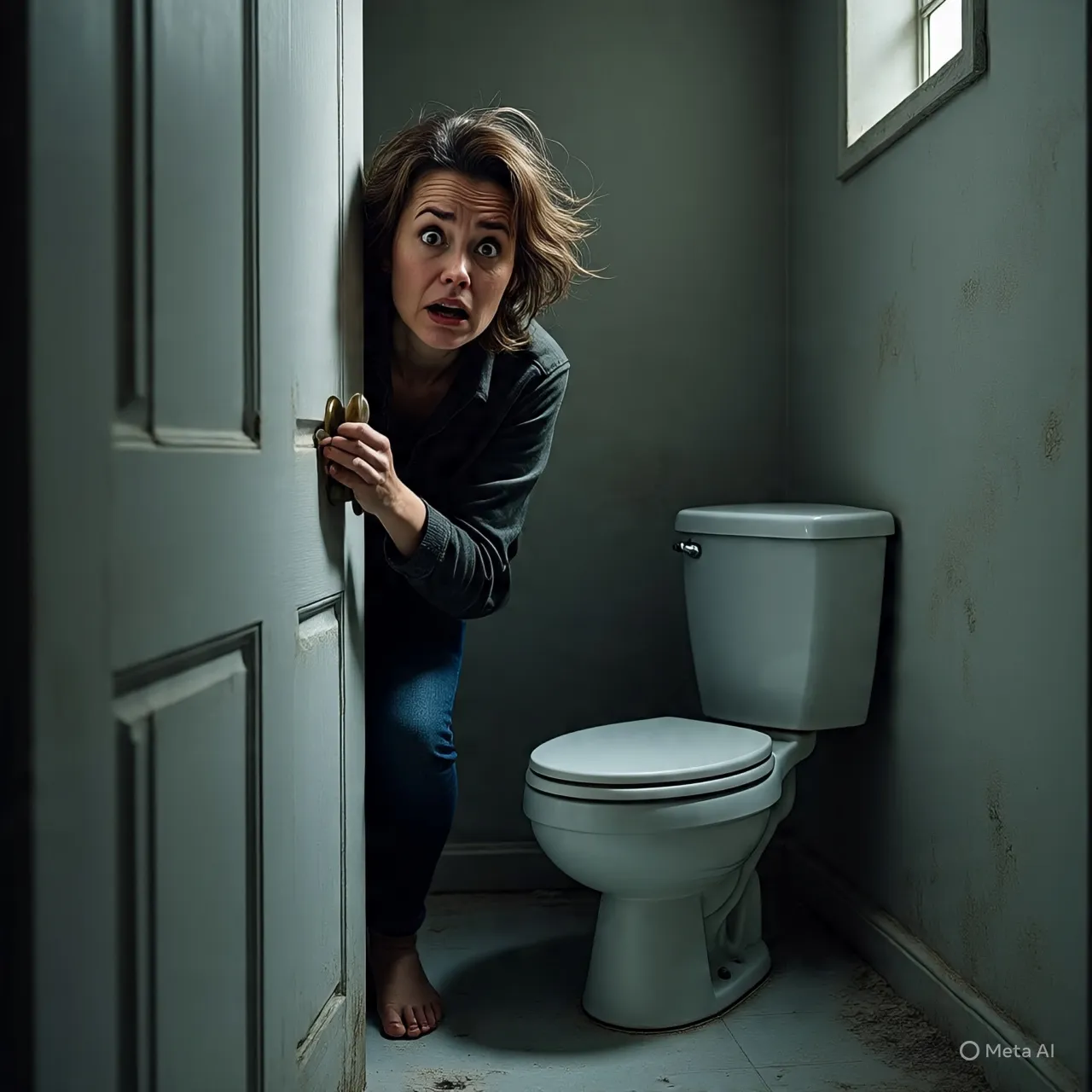 Pengertian dan Makna Dasar Mimpi Terkunci di Kamar Mandi (c) Ilustrasi AI