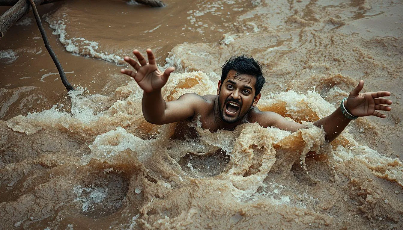 Pengertian dan Karakteristik Mimpi Terseret Banjir (c) Ilustrasi AI