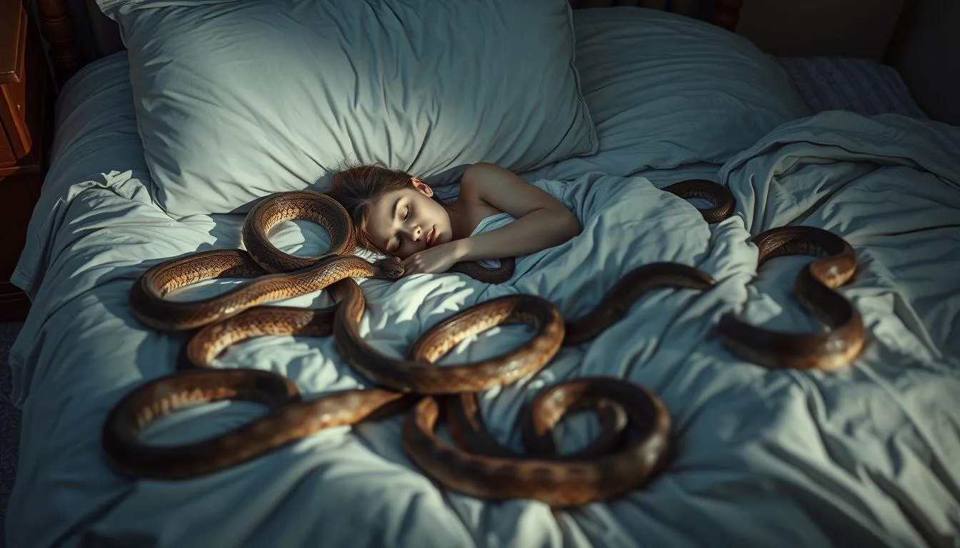 Interpretasi Psikologis Mimpi Dikelilingi Banyak Ular (c) Ilustrasi AI